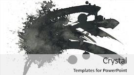  Presentation with black ink - Presentation theme featuring black ink blot isolated background and a white colored foreground