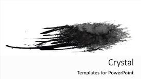 Presentation with bakground - Cool new presentation theme with black ink blot on white backdrop and a white colored foreground