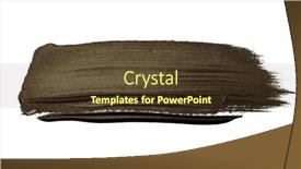  Presentation with black ink - PPT theme with black-ink-color-smear-brush background and a tawny brown colored foreground