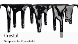  Presentation with black ink - PPT theme enhanced with black ink paint dripping isolated background and a white colored foreground