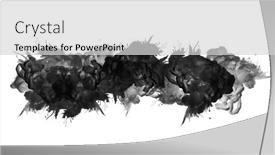  Presentation with black ink - Presentation theme enhanced with black-ink-smoke-flow-drop and a light gray colored foreground
