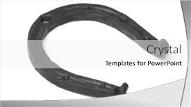  Presentation with black-hand - Audience pleasing slide deck consisting of black-iron-hand-forged-horseshoe backdrop and a white colored foreground