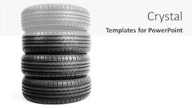  Presentation with tire - Theme having black-isolation-rubber-tire background and a white colored foreground