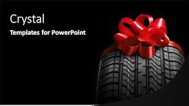  Presentation with christmas black - Slide deck featuring black-isolation-rubber-tire background and a black colored foreground