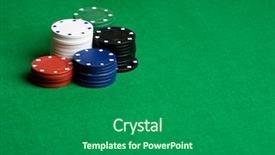  Presentation with poker chips - Cool new PPT theme with black jack - background with poker chips backdrop and a dark gray colored foreground