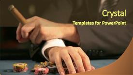  Presentation with casino black jack - PPT layouts with black jack - casino background and a tawny brown colored foreground