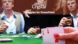  Presentation with poker - PPT theme consisting of black jack - group of sinister poker players background and a tawny brown colored foreground