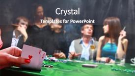  Presentation with poker - PPT layouts featuring black jack - group of sinister poker players background and a dark gray colored foreground