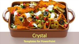  Presentation with nachos - PPT theme consisting of black jack - nachos tex-mex cuisine background and a tawny brown colored foreground