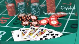  Presentation with black jack - Slides having black jack - place a poker player chips background and a ocean colored foreground