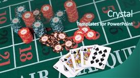  Presentation with poker chips - Colorful presentation theme enhanced with black jack - place a poker player chips backdrop and a ocean colored foreground