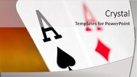  Presentation with black jack - Audience pleasing slides consisting of black jack - playing cards on a colorful backdrop and a white colored foreground