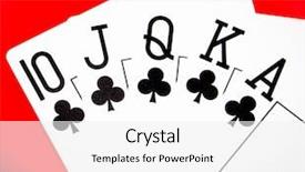  Presentation with black jack - Theme enhanced with black jack - royal flash on red poker background and a white colored foreground