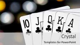  Presentation with aviation club - Colorful slide deck enhanced with black jack - royal flush club suit backdrop and a light gray colored foreground