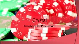  Presentation with wine retail case stack - Cool new PPT theme with black jack - stack of various casino chips backdrop and a red colored foreground