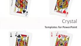  Presentation with black jack - Cool new theme with dealer shuffling playing cards - black jack in isolated white backdrop and a white colored foreground
