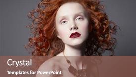  Presentation with woman nude body - Beautiful slide deck featuring black jewelry and red backdrop and a violet colored foreground