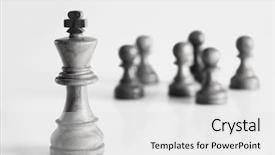  Presentation with king - PPT theme consisting of black king with chess pawns background and a  colored foreground
