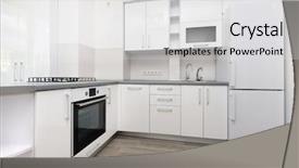  Presentation with kitchen design - Colorful slide deck enhanced with black kitchen minimalistic clean design backdrop and a light gray colored foreground
