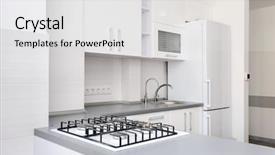  Presentation with kitchen design - Cool new presentation theme with black kitchen minimalistic clean design backdrop and a white colored foreground