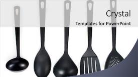  Presentation with black and white trees - Colorful presentation theme enhanced with black kitchen utensils isolated backdrop and a light gray colored foreground