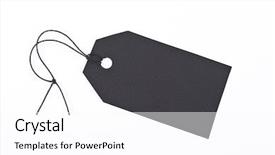  Presentation with energy label - Cool new slides with black lace - shop label backdrop and a white colored foreground