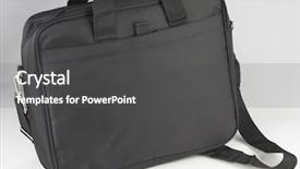  Presentation with case - Colorful PPT layouts enhanced with black laptop notebook computer case on plain background backdrop and a dark gray colored foreground