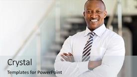  Presentation with employee anniversary work office - Audience pleasing PPT theme consisting of men black - successful african office worker backdrop and a light gray colored foreground