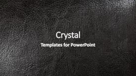  Presentation with leather - Slide deck enhanced with black leather background background and a dark gray colored foreground