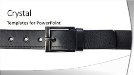  Presentation with leather - Beautiful PPT layouts featuring black leather belt backdrop and a white colored foreground