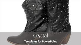  Presentation with cowboy - Colorful theme enhanced with black leather cowboy boots backdrop and a dark gray colored foreground