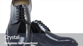  Presentation with leather shoes - Amazing PPT layouts having black leather executive shoes clipping backdrop and a dark gray colored foreground