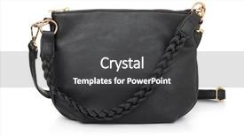  Presentation with leather bag - Amazing slide set having black leather female hand bag backdrop and a dark gray colored foreground
