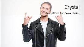  Presentation with young black couples hiking - Amazing theme having black leather jacket doing rock backdrop and a white colored foreground