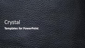  Presentation with leather - PPT layouts featuring black-leather-texture-close-up background and a dark gray colored foreground