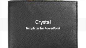 Presentation with leather - PPT layouts with black leather wallet with money background and a dark gray colored foreground