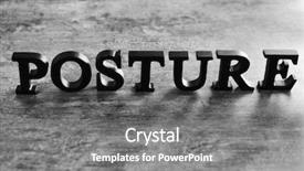  Presentation with posture - Presentation design with black letters forming word posture background and a  colored foreground