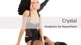  Presentation with farm land black aberdeen angu - Cool new presentation theme with black lingerie angel with pink backdrop and a light gray colored foreground
