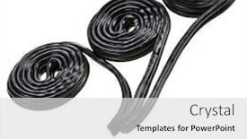  Presentation with snail - Audience pleasing presentation theme consisting of black-liquorice-licorice-spiral-candy backdrop and a light gray colored foreground