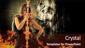  Presentation with warrior woman - Beautiful theme featuring health concept newspaper headline hospital on white background 3d rendering backdrop and a white colored foreground