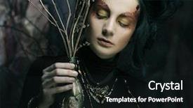  Presentation with black magic - Presentation consisting of black magic - young woman with bright make background and a  colored foreground