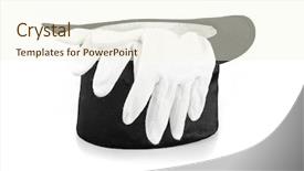  Presentation with black magic - Cool new presentation theme with black magic hat and white backdrop and a cream colored foreground