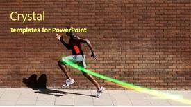  Presentation with black male female fashion - Amazing presentation theme having black-male-athlete-sprinting backdrop and a tawny brown colored foreground