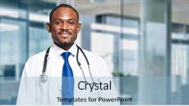  Presentation with physician - Cool new slide set with black male doctor backdrop and a  colored foreground