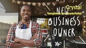  Presentation with black business - Amazing PPT layouts having black male new business owner backdrop and a tawny brown colored foreground