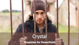  Presentation with prison bars - Presentation having black male prison - attractive guy behide the bars background and a tawny brown colored foreground