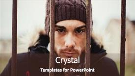  Presentation with knitting needles and wool - Audience pleasing PPT layouts consisting of black male prison - attractive guy behide the bars backdrop and a tawny brown colored foreground