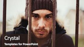  Presentation with ice candy bars - Theme with black male prison justice - attractive guy behide the bars background and a  colored foreground