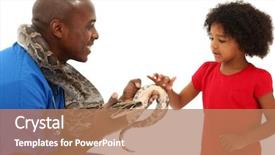  Presentation with black child - Beautiful theme featuring black male vet holding snake backdrop and a coral colored foreground
