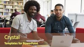  Presentation with university library - Beautiful slides featuring black males - male university student working backdrop and a  colored foreground